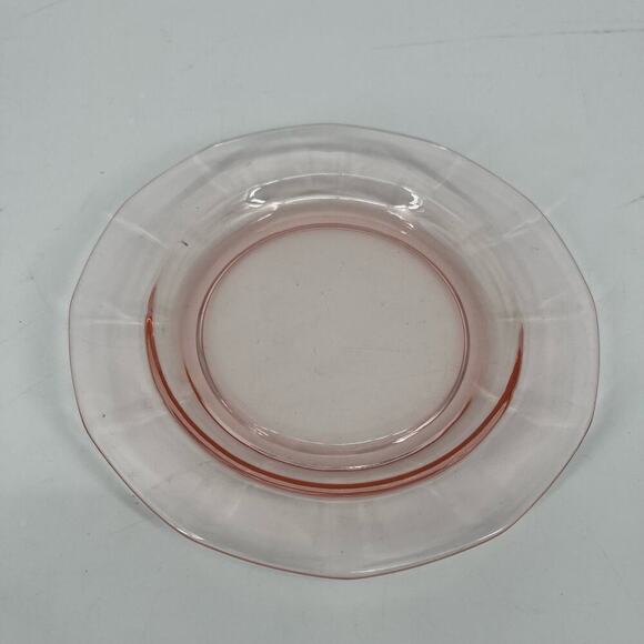Vintage Fostoria Fairfax 2375 Bread & Butter Plate Pink Depression Glass - Picture 2 of 4